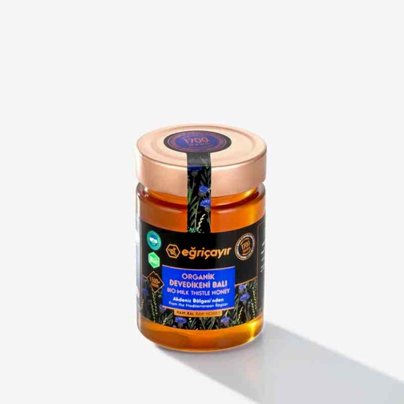 Eğriçayır Organik Devedikeni Balı (Ham Bal) 450g