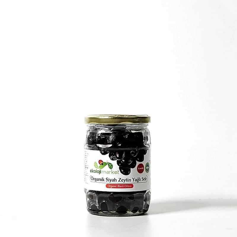 Ekoloji Market Organik  Yağlı Sele Zeytin Ekstra 350 gr (Fıçı Kavanoz)