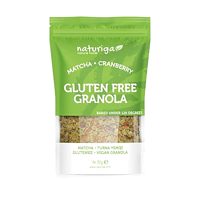 Naturiga Glutensiz Matcha & Cranberry Granola(250 gr)
