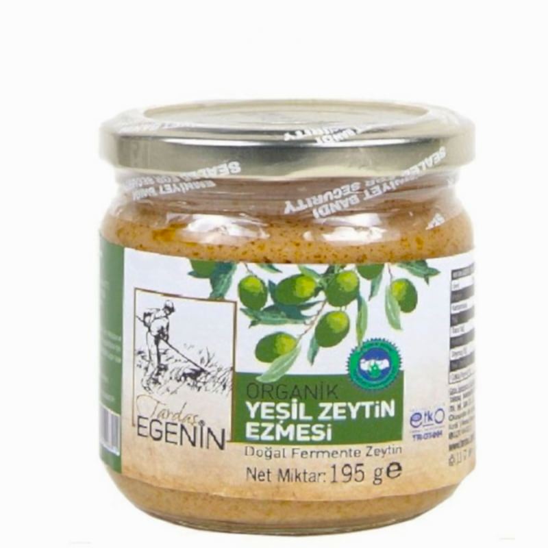 Tardaş Egenin Organik Yeşil Zeytin Ezmesi 195 gr 