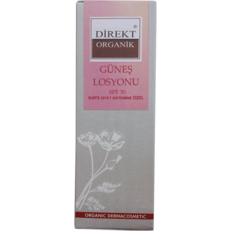 Güneş Koruyucu Losyon Krem (Gaps Diyeti Yapanlar  İçin Özel Üretim Spf 30)  100  Cc- Direkt Organik