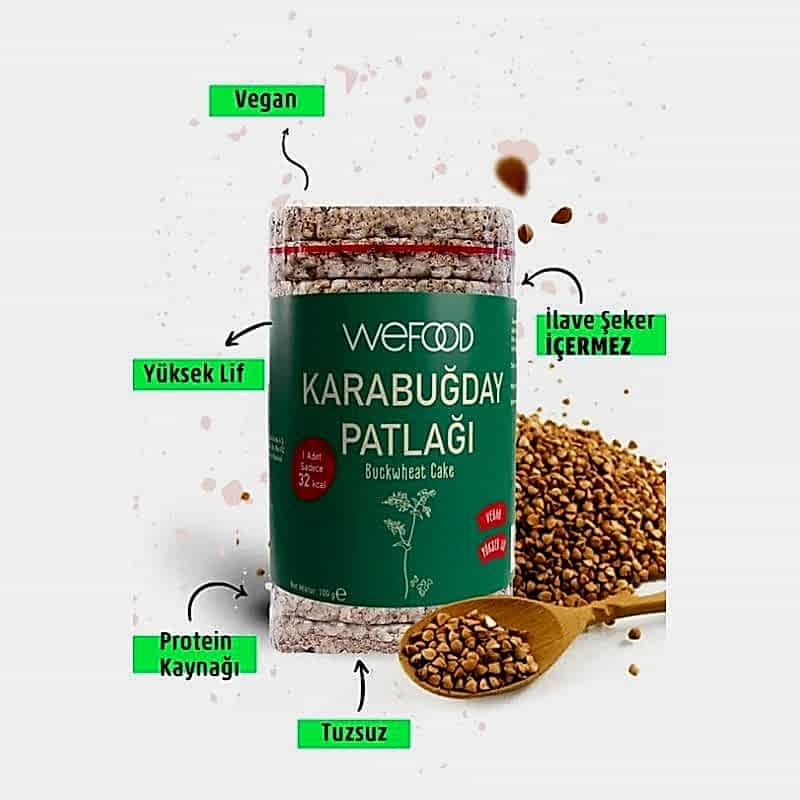 Wefood Glutensiz Karabuğday Patlağı 100 gr