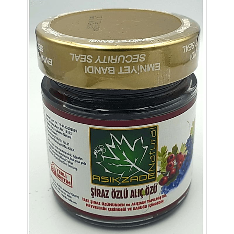 Aşıkzade Çekirdekli Kara Üzüm Özlü Alıç Özü 300gr