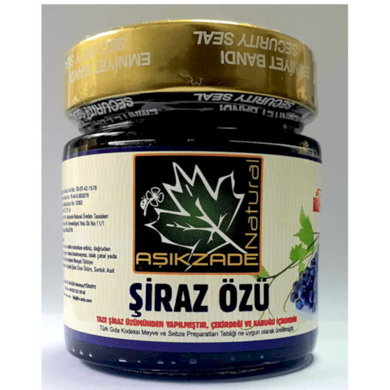 Aşıkzade Doğal  Çekirdekli Kara Üzüm Özü (Şiraz Özü) 244ml (300gr)
