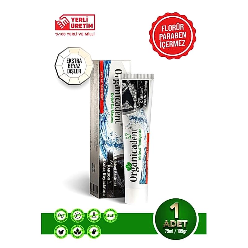 Organicadent Aktif Karbonlu Diş Macunu 75 ML