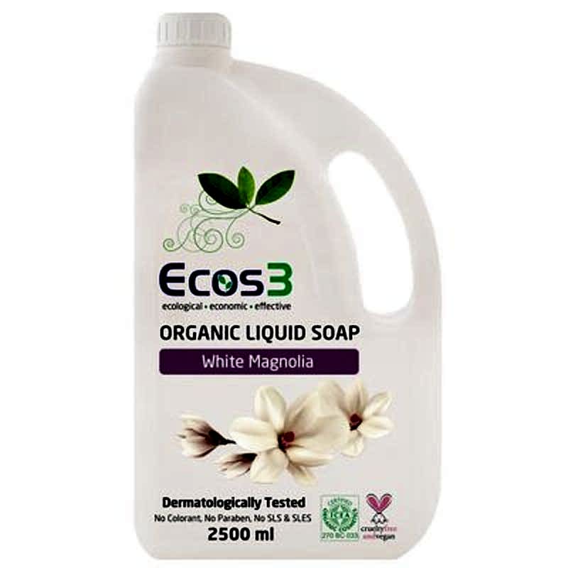 Ecos3 Organik Sıvı Sabun Beyaz Manolya (2500ml)