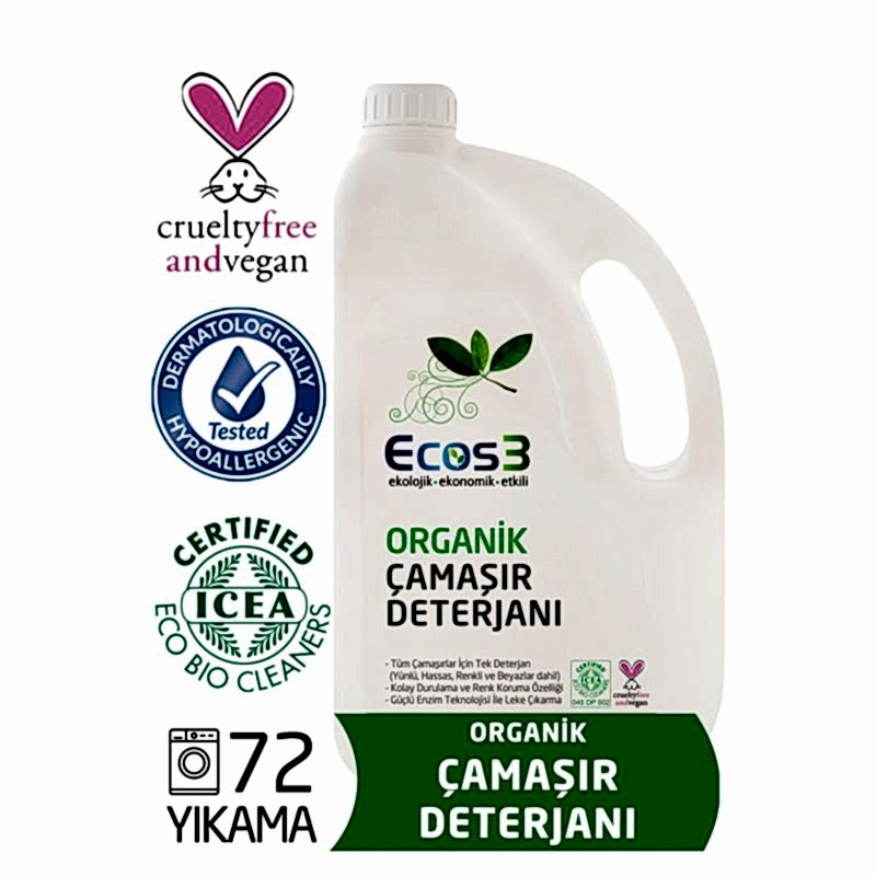 Ecos3 Ekolojik Sıvı Çamaşır Deterjanı  2500 ml (72 Yıkama)