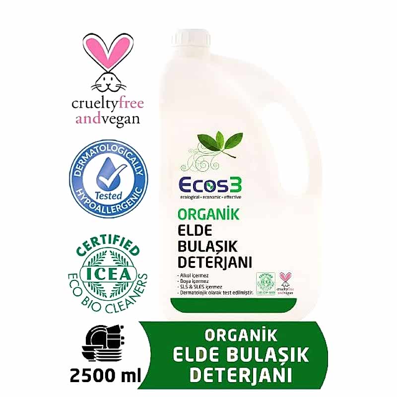 Ecos3 Organik Elde Bulaşık Deterjanı  2500 Ml