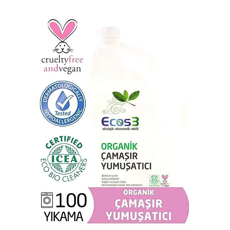 Ecos3 Ultra Konsantre Bitkisel Çamaşır Yumuşatıcı 2500 ml.