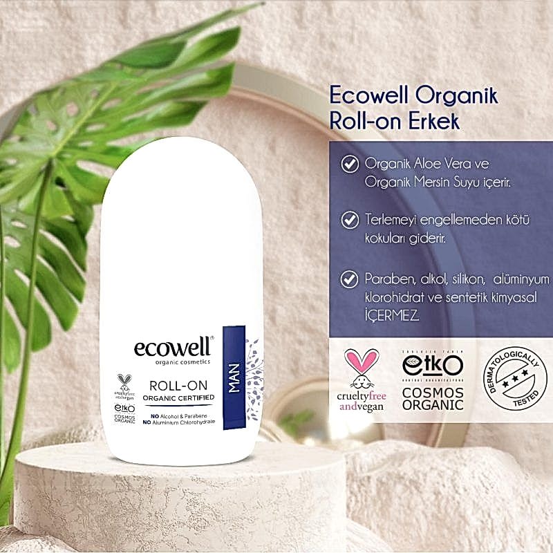 Ecowell Organik Roll-on Erkek (75 ml)
