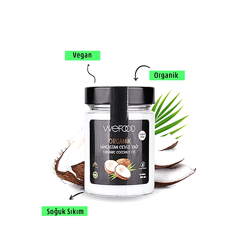 Wefood Organik Hindistan Cevizi Yağı 150 ml (Soğuk Sıkım)